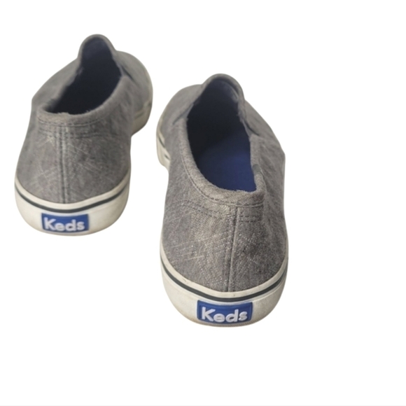 Keds Womens Grey Slip On Sneakers Size 8 - Picture 4 of 5